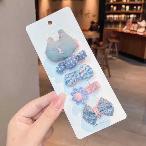 Set 5 kẹp tóc thiết kế dễ thương phong cách Hàn Quốc cho bé gái