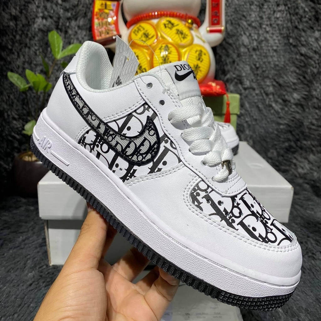 Giày thể thao AF1_Dior⚡️𝐅𝐑𝐄𝐄 𝐒𝐇𝐈𝐏⚡️Giày sneaker nike_dior đế xám, đế đen nam nữ Full Box Bill