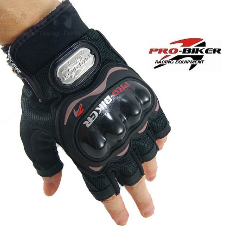 Găng Tay Probiker Cụt Ngón Có Gù Nhựa- Găng tay thể thao, đi phượt