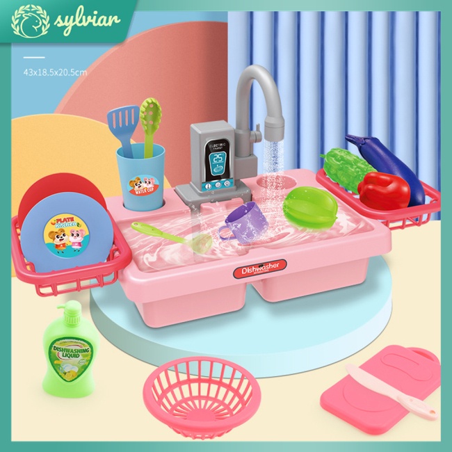 Bộ Đồ Chơi Máy Rửa Chén Và Bồn Rửa Chén Thú Vị Cho Bé