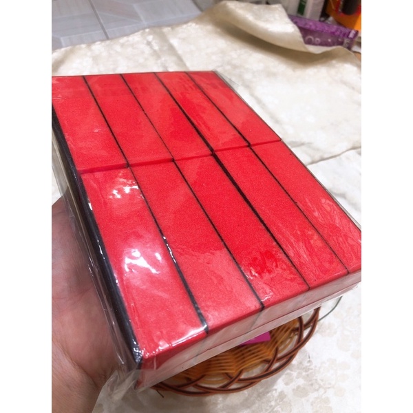 Cục chà móng tay bông bốn mặt, dũa móng, dụng cụ làm nail