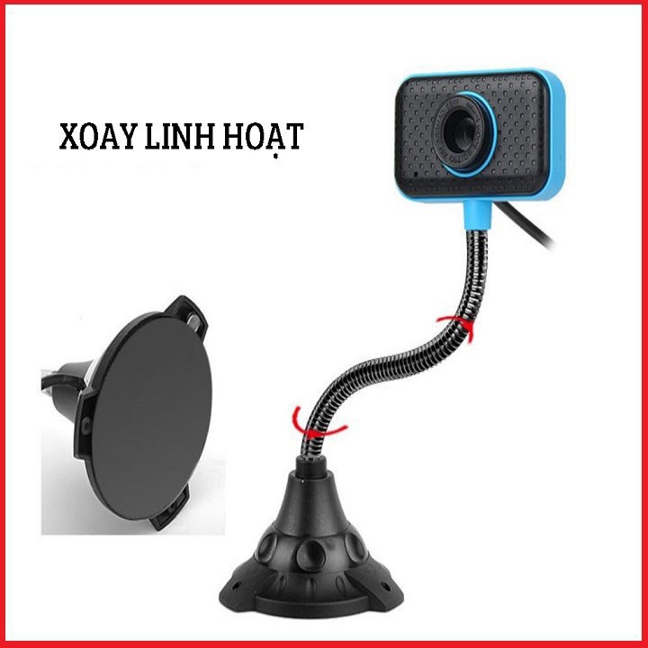 ✅(Bảo hành 06 tháng)Webcam Chân Cao có mic dùng cho máy tính có tích hợp mic và đèn Led trợ sáng-Webcam máy tính để bàn