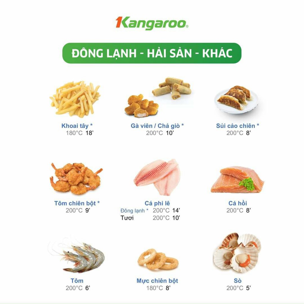 [Hàng Chính Hãng] Nồi chiên không dầu Điện tử 5,2L Kangaroo KG55AF1A