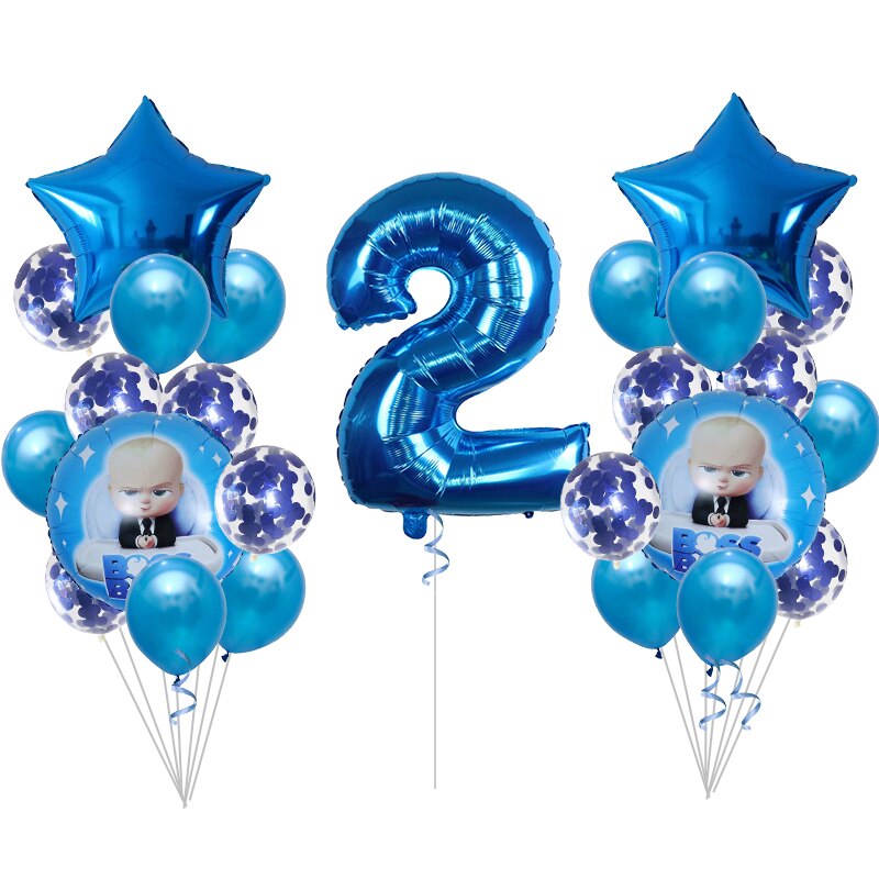 Set 25 Bong Bóng Tráng Nhôm Trang Trí Tiệc Sinh Nhật 1-2 Tuổi