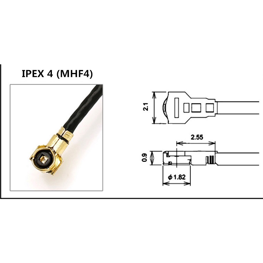 Cáp RF chuyển đổi IPEX4 thành SMA dài 20cm