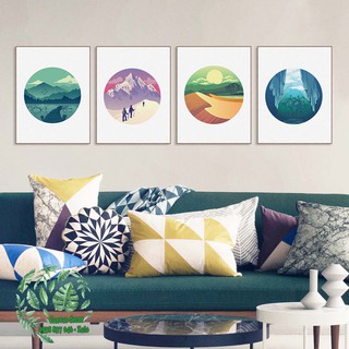 Tranh canvas treo tường bộ 4 tranh - 30*40cm