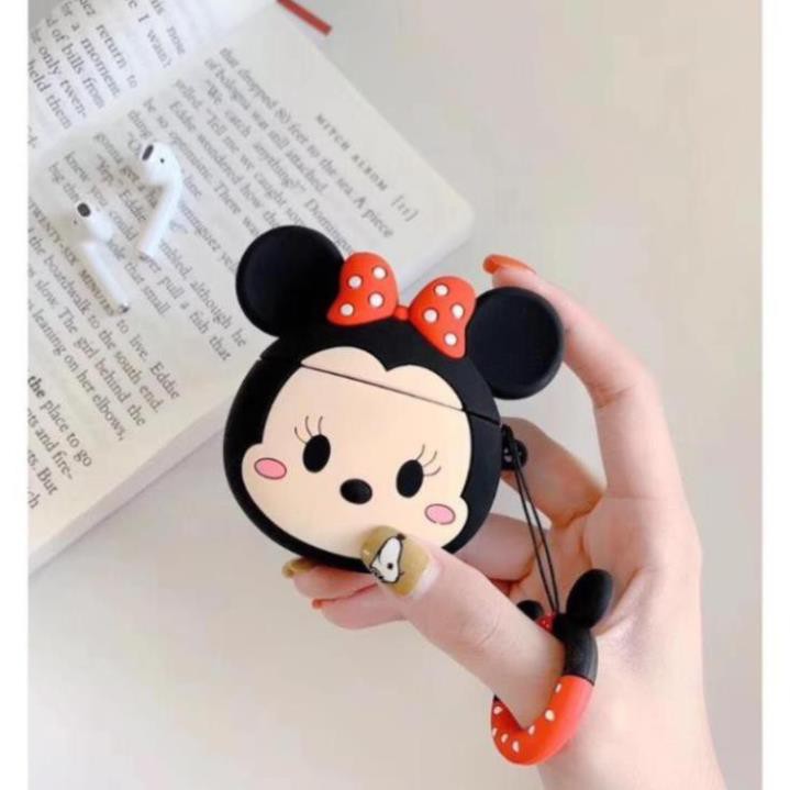 Case Airpods 1/2/I12 Inpods - Vỏ Bao Đựng Bảo Vệ Ốp Tai Nghe, Sillicone Dẻo Chống Bám Bẩn, Hình Chuột Mickey