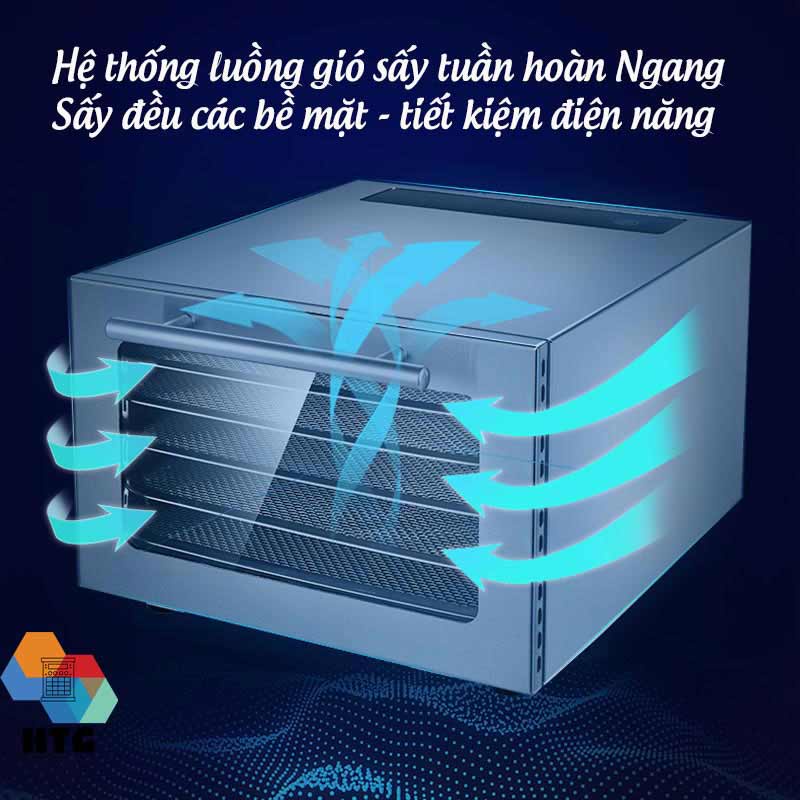 Máy sấy thực phẩm DBC05A sấy đối lưu,[hẹn giờ sấy tự động], thân vỏ inox bền bỉ, hàng chính hãng