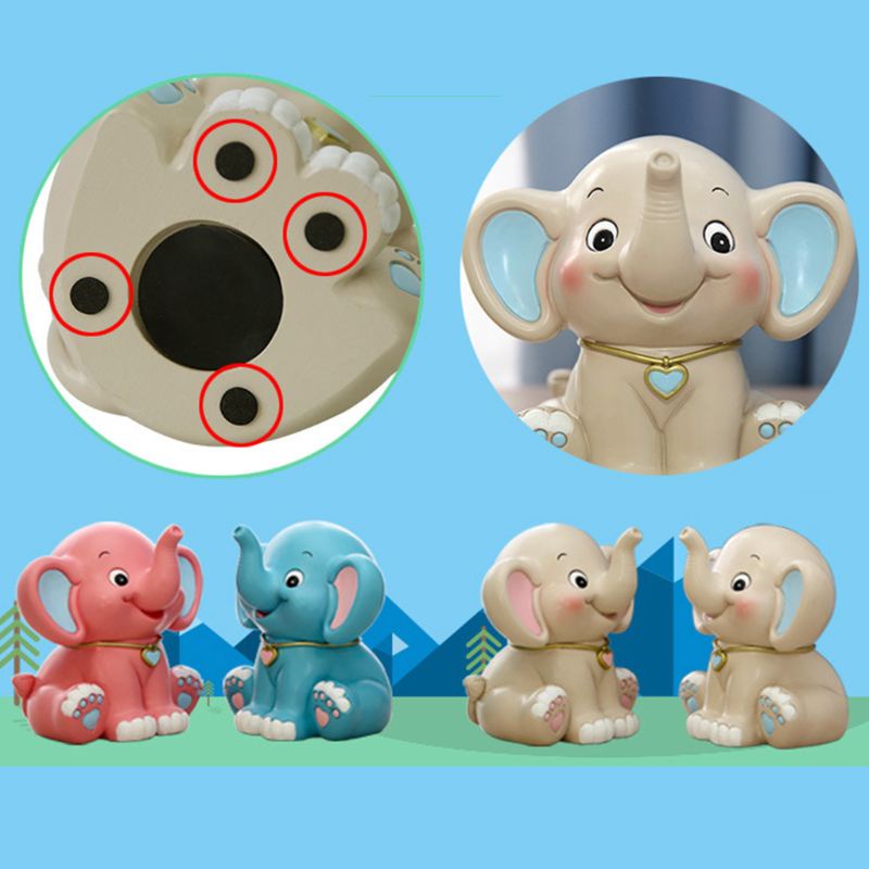Ống Heo Tiết Kiệm Tiền Hình Chú Voi Hoạt Hình Dễ Thương