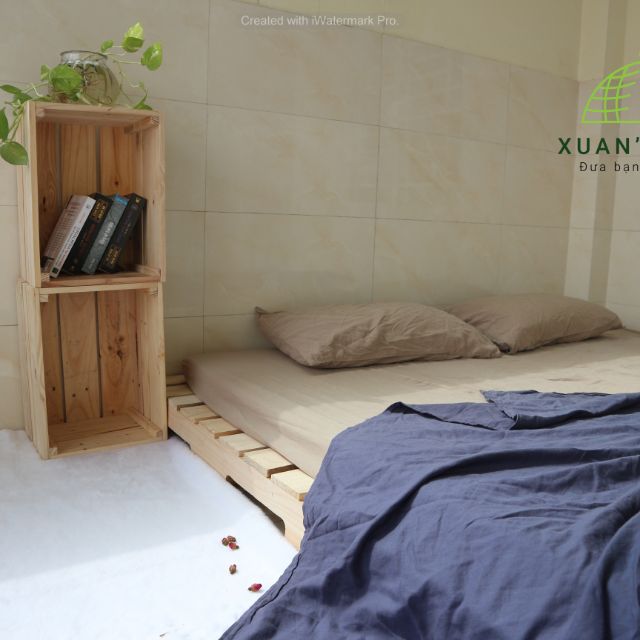 Xưởng giường Pallet nhiều kích cỡ (kích cỡ 1m4) gỗ thông nhập khẩu chất lượng cao, giá rẻ tại Sài Gòn