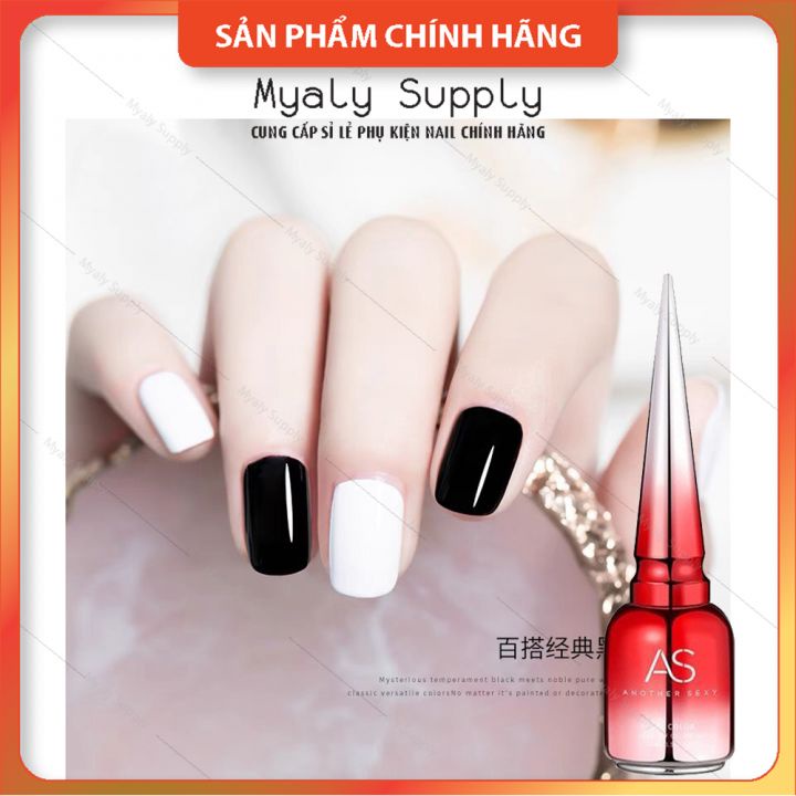 Sơn gel AS Đen Trắng Nước Gạo Cao Cấp