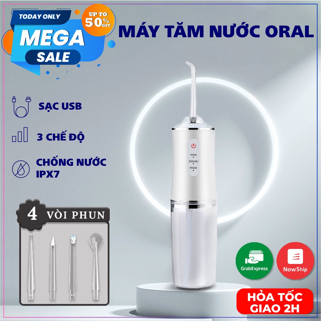 Dụng cụ làm sạch răng miệng - Máy tăm nước oral Lucinmart