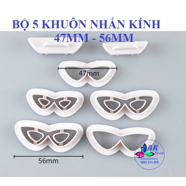 SET 5 KHUÔN CUTTER NHỰA ( KÍNH 47 - 56)