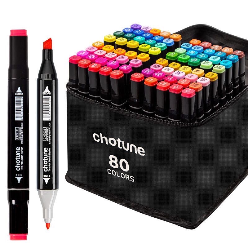 [ DaVinci ] Bút Marker Chotune Kèm Đế 30/40/60/80 Màu Gốc cồn + Bộ 6 quà tặng