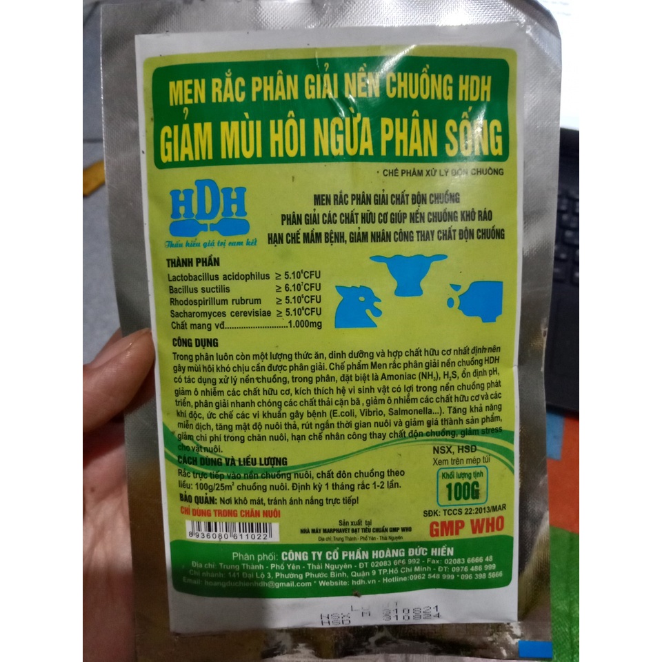 Men vi sinh rắc chuồng khử mùi hôi, khô ráo phân hủy các chất hữu cơ chó mèo gà chọi gà đá chim vịt ngan thú cưng