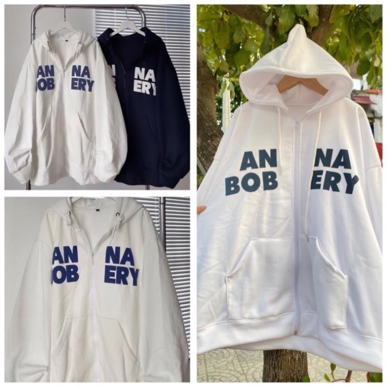 Áo Khoác Nỉ Bông Dày Dặn Annabob Form Rộng Unisex Nam Nữ(Hàng Sẵn)
