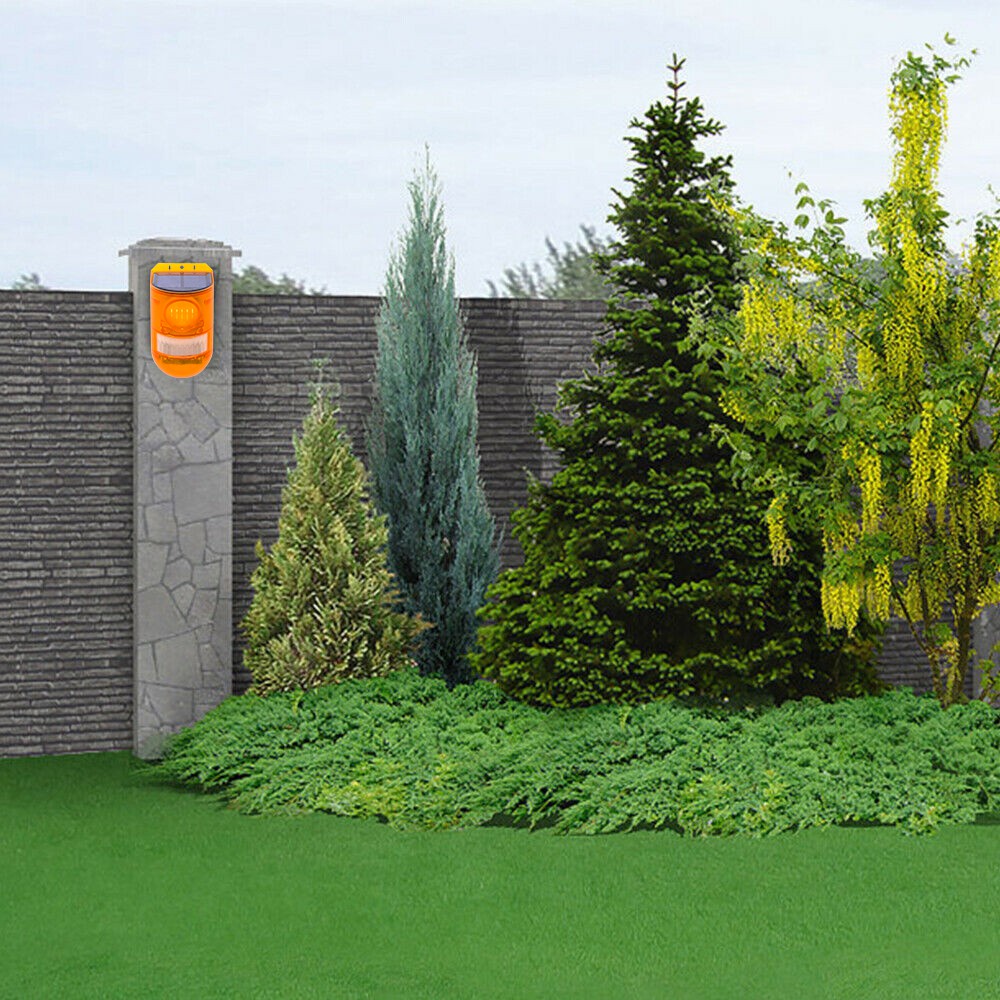 🔥🔥🔥Quality Solar Alarm Light Wireless IP65 Motion Sensor Outdoor Garden Security Lamp 110 Decibels Siren Strobe Security Alarm Solar Sound Warning Light