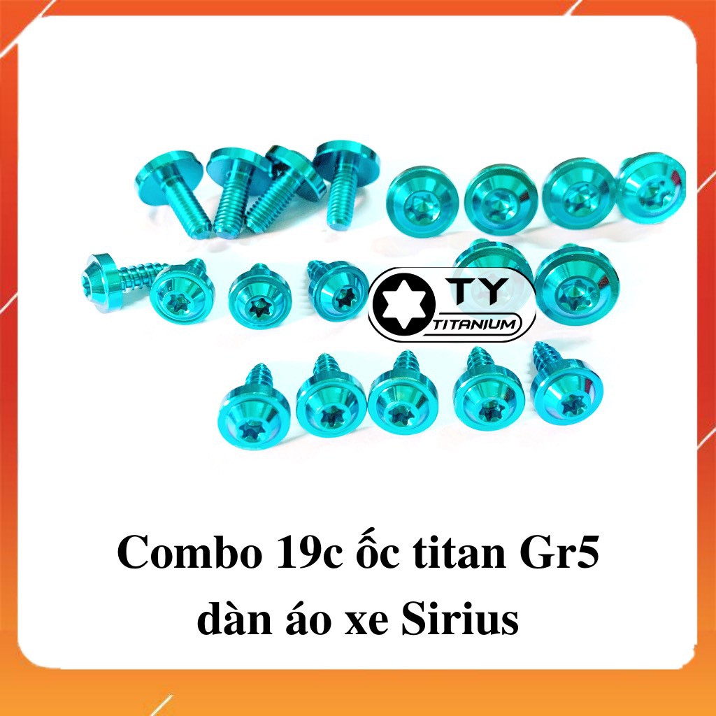 Ốc Titan Gr5 gắn dàn áo xe SIrius Combo 19c