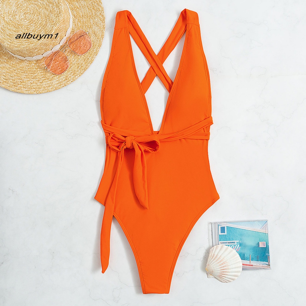 Bikini Trễ Vai Màu Cam Cho Nữ