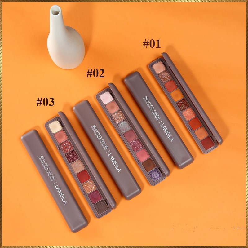 Bảng phấn màu mắt dài 9 ô màu Lameila Beautiful Color LBC8 | BigBuy360 - bigbuy360.vn
