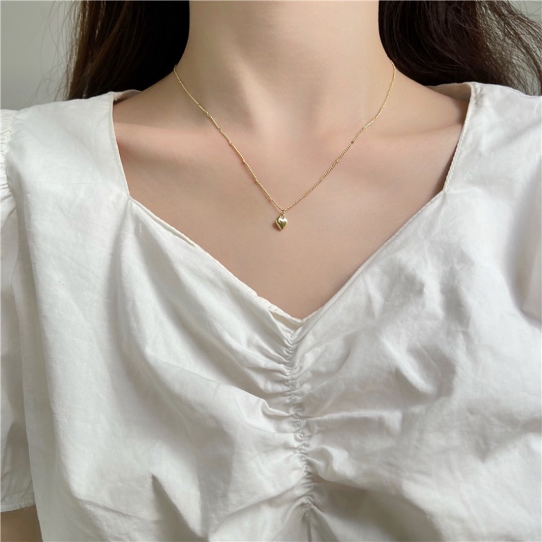 Dây Chuyền Vòng cổ mặt trái tim đơn giản nữ tính Lyna