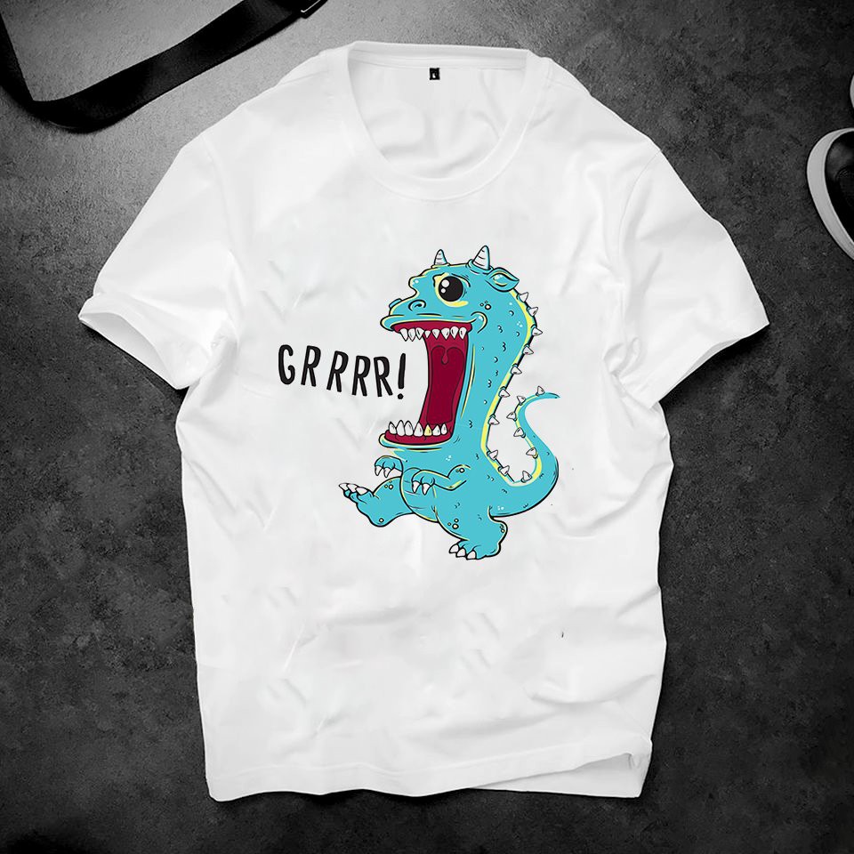 Áo thun unisex in khủng long little tino độc lạ chất vải dày mịn 2019ts616