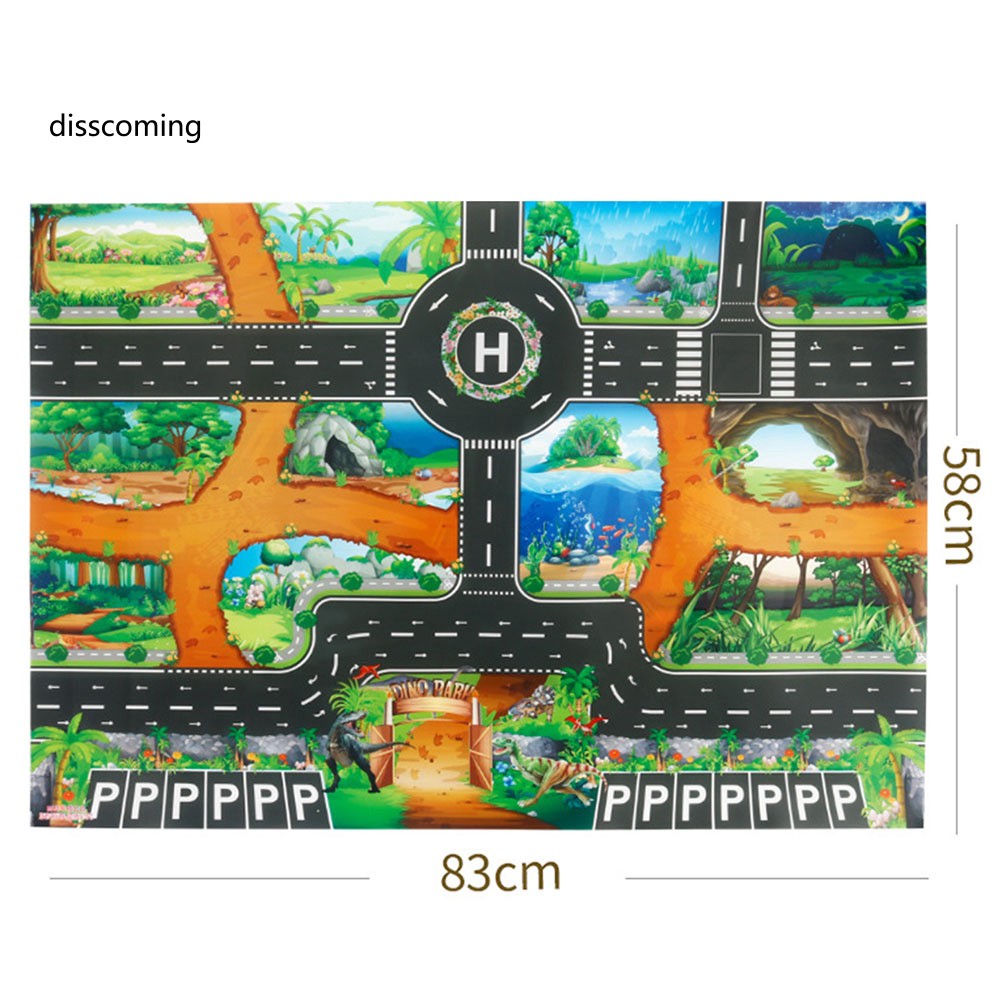 Thảm Lót Sàn Hình Giao Thông Đường Kính 83x57cm