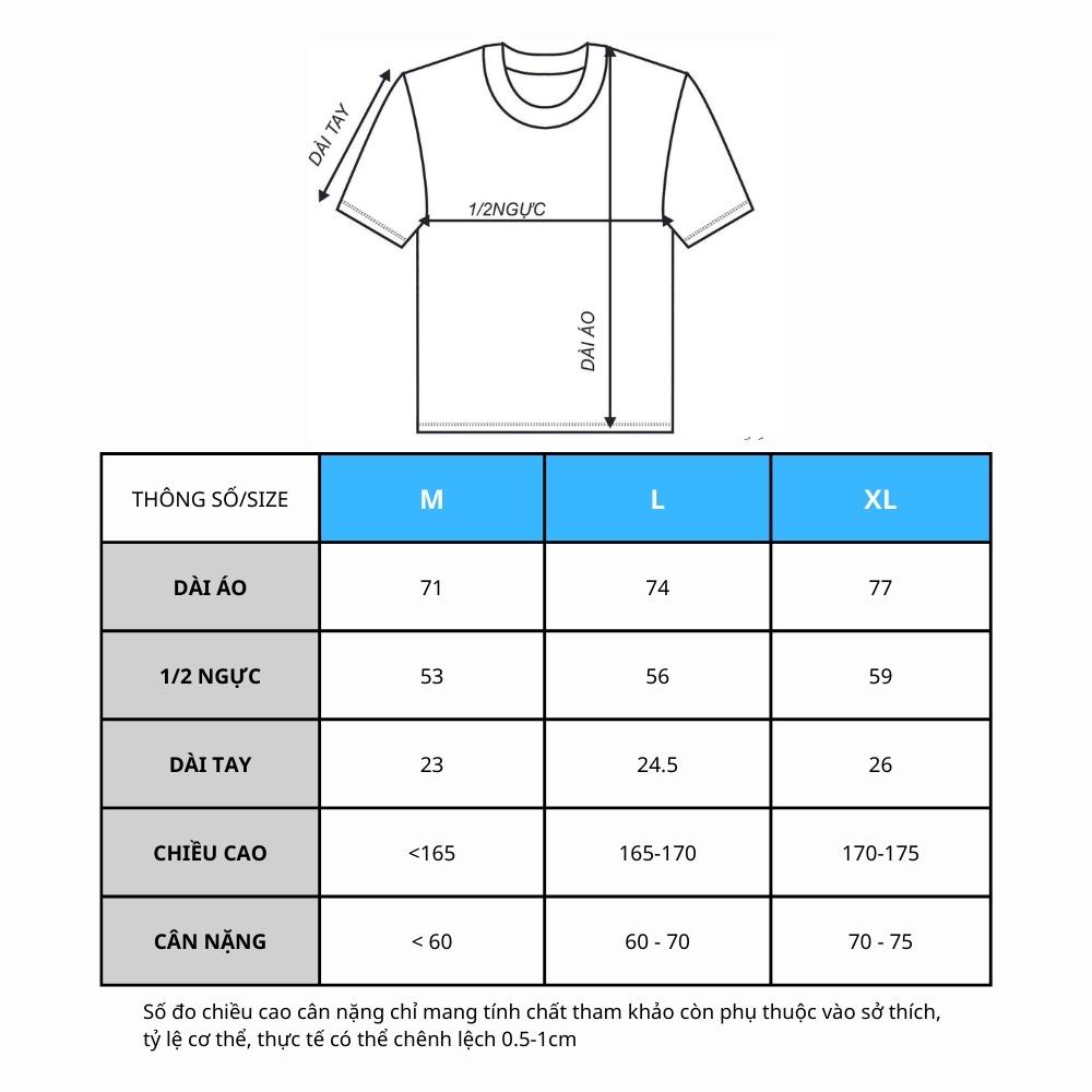 Áo thun nam nữ YES/NO local,phom Unisex The Colours Premium Basic Tee, chất cotton 2c cực thoáng mát,thoải mái,năng động