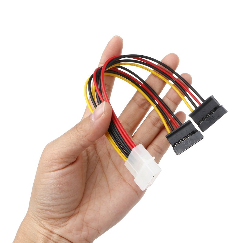 Cáp nguồn Molex đầu 4 chân sang 2 cổng chữ Y Serial ATA 15 chân 15cm