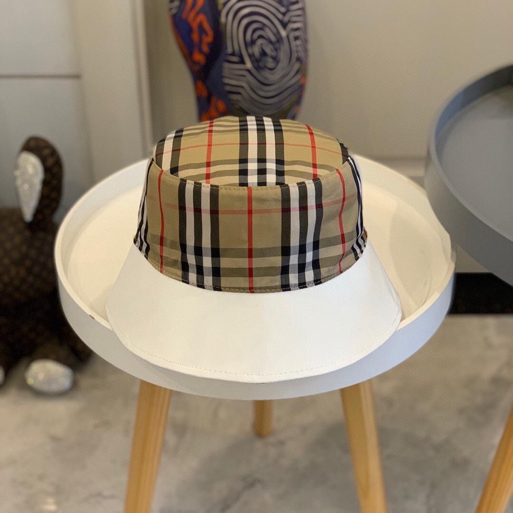 Nón Bucket Burberry Chống Nắng Phong Cách Vintage Cho Nam Nữ
