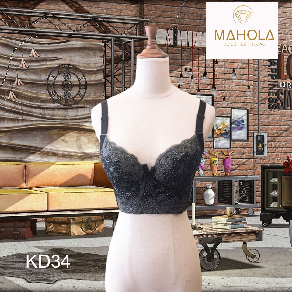 Áo Lót Chất Liệu Ren Quyến Rũ Dáng Croptop _Mahola_ KD34