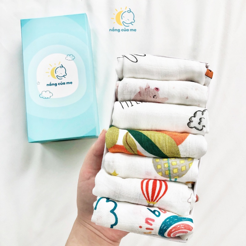 Khăn Xô Sữa Sợi Tre Cao Cấp Chính Hãng Mẹ Nắng đạt tiêu chuẩn Châu Âu về chất liệu tốt nhất cho da bé_KHANXO