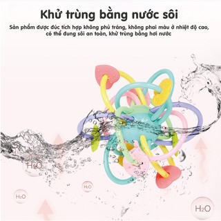 Bóng vòng gặm nướu xúc xắc cho bé, đồ chơi cho bé giúp giảm đau ngứa khi mọc răng - MYLBABY - Đồ chơi gặm nướu silicone