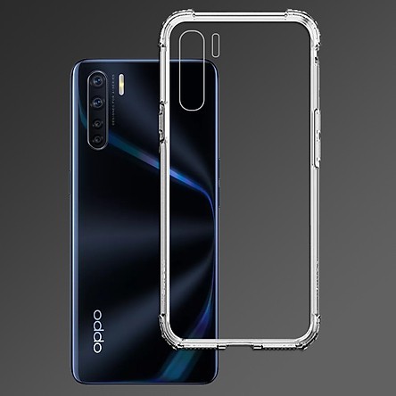 Ốp lưng chống sốc cho Oppo A91/ F15 trong suốt dày dặn, cao cấp, bo 4 góc