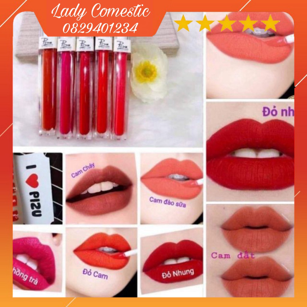 [HÀNG CHÍNH HÃNG]  Combo 2 Cây Son Kem Lỳ PIZU SEXY LIPSTICK