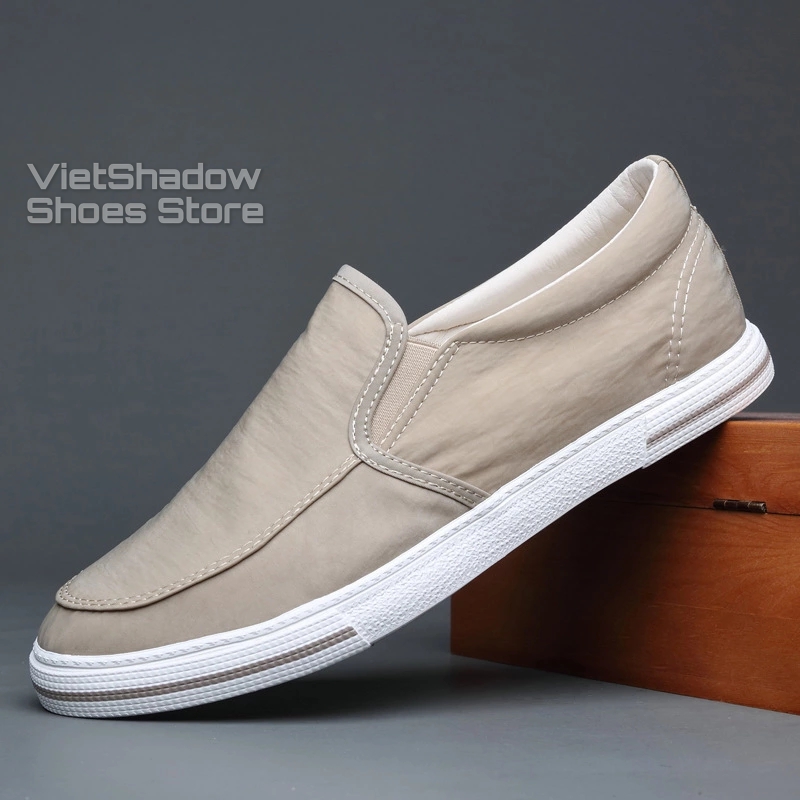 Slip on nam 2020 - Giày lười vải nam cao cấp BAODA - Vải polyester (gió) chống thấm 4 màu tuyệt đẹp - Mã 20062