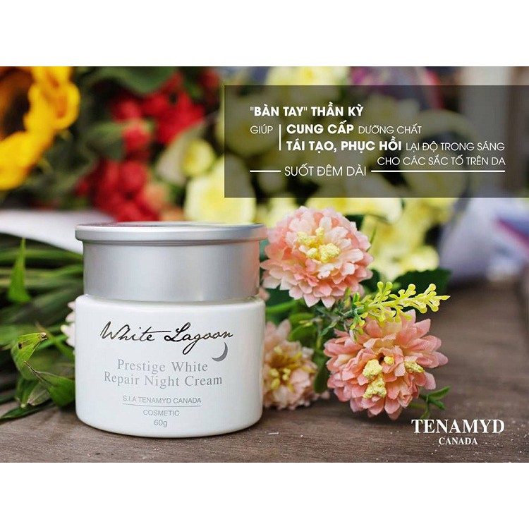 Kem dưỡng trắng da ban đêm White Lagoon TENAMYD CANADA -  Prestige White Repair Night Cream - 60g