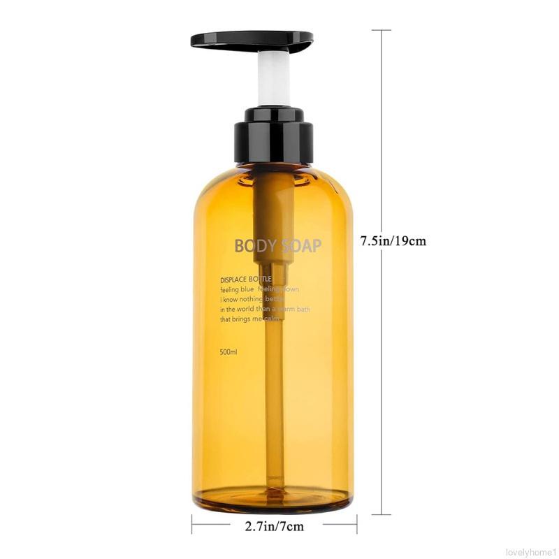 Set 3 chai rỗng đựng xà phòng dung tích 500ml tiện lợi khi đi du lịch