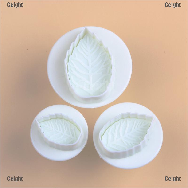 Set 3 Khuôn Cắt Bánh Tạo Hình Chiếc Lá Độc Đáo Tiện Dụng