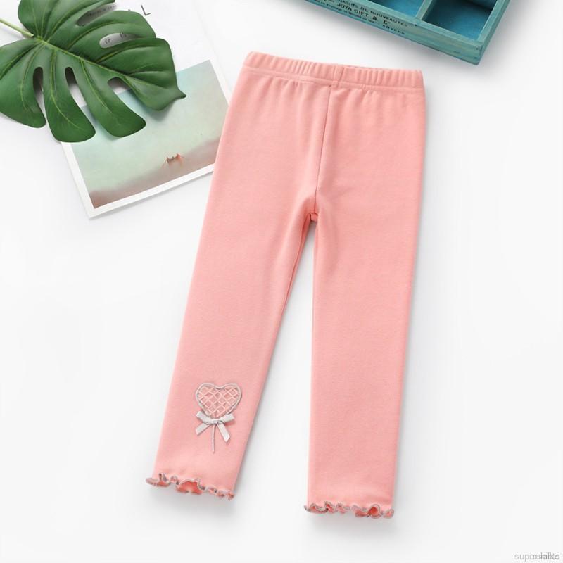 Quần Legging Cotton Đính Nơ Cho Bé Gái Từ 1-8 Tuổi