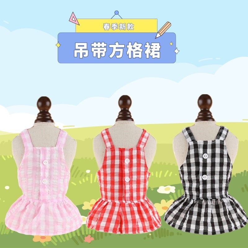 Bộ đồ thời trang mùa hè kẻ sọc dễ thương cho thú cưng 2022