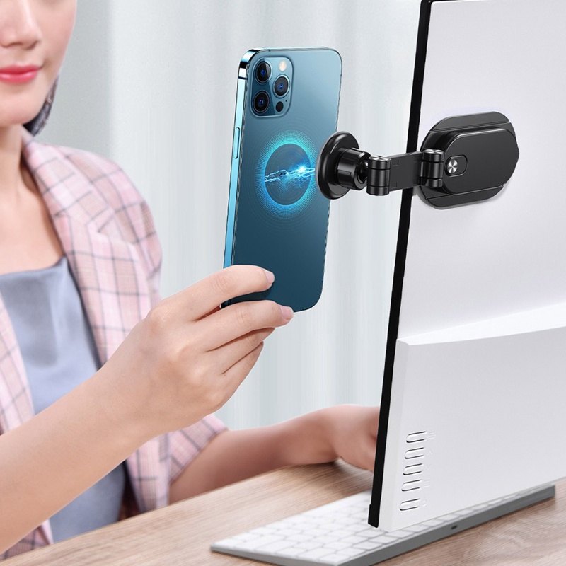 Giá Đỡ Điện Thoại Từ Tính Có Thể Điều Chỉnh Gắn Màn Hình Laptop Xe Hơi