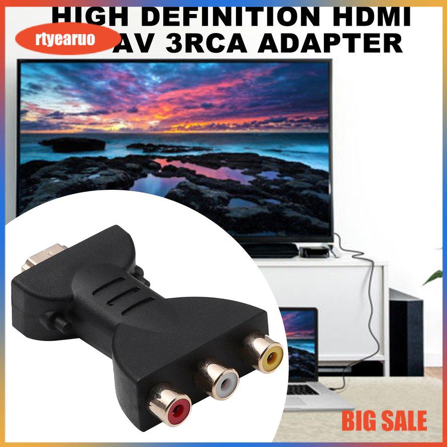Bộ Chuyển Đổi Hdmi Đực Sang 3 Đầu Rca Cái Cho Tv