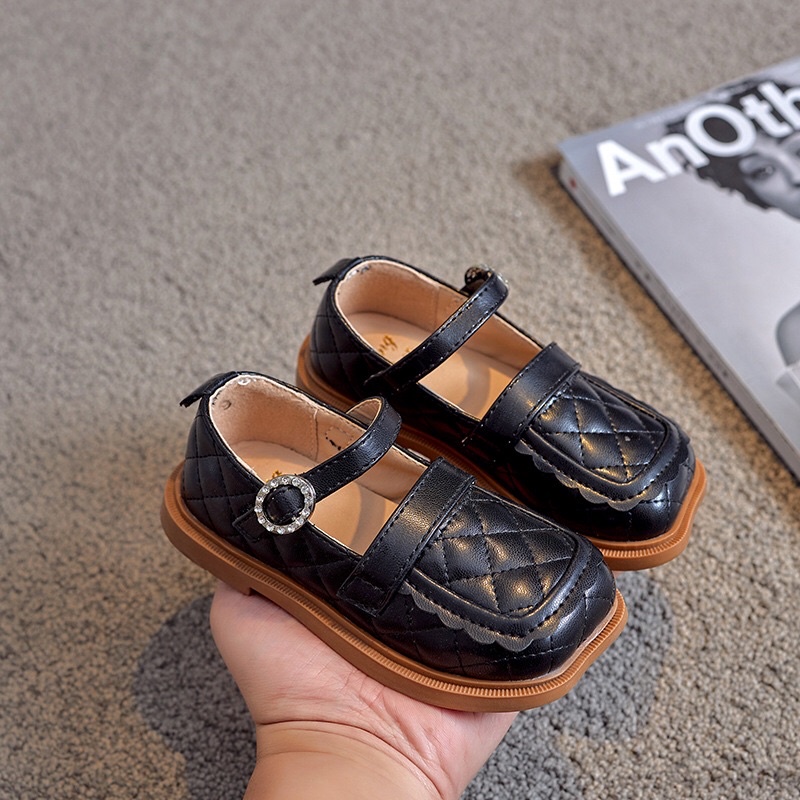 Giầy búp bê mũi vuông chống trượt phong cách hàn quốc quốc bé gái
