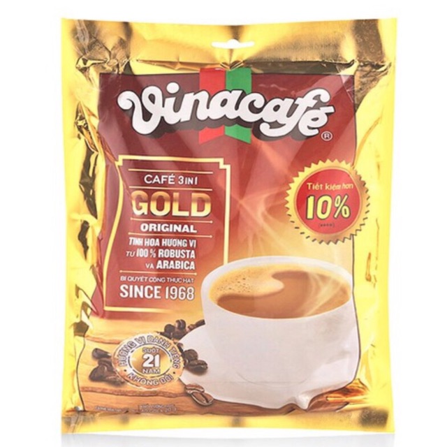 [Giá rẻ] Vinacafe Gold Original 3 in 1 túi 800g (40 gói) Date :2020