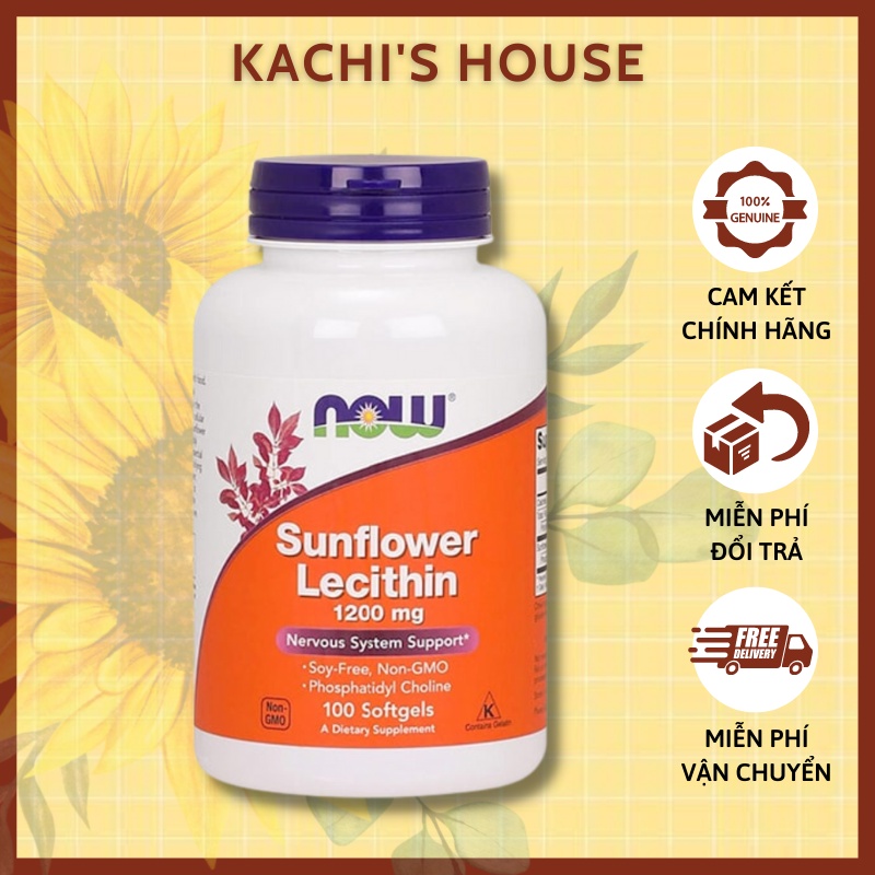 Sunflower Lecithin Viên Uống Chống Tắc Tia Sữa Chống Oxy Hóa Now