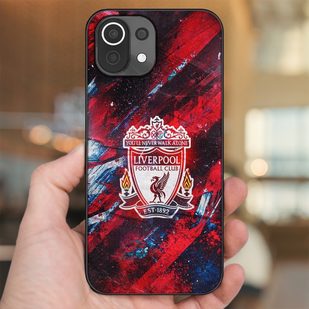 Ốp lưng Xiaomi Mi 11 Lite viền đen in hình Liverpool FC