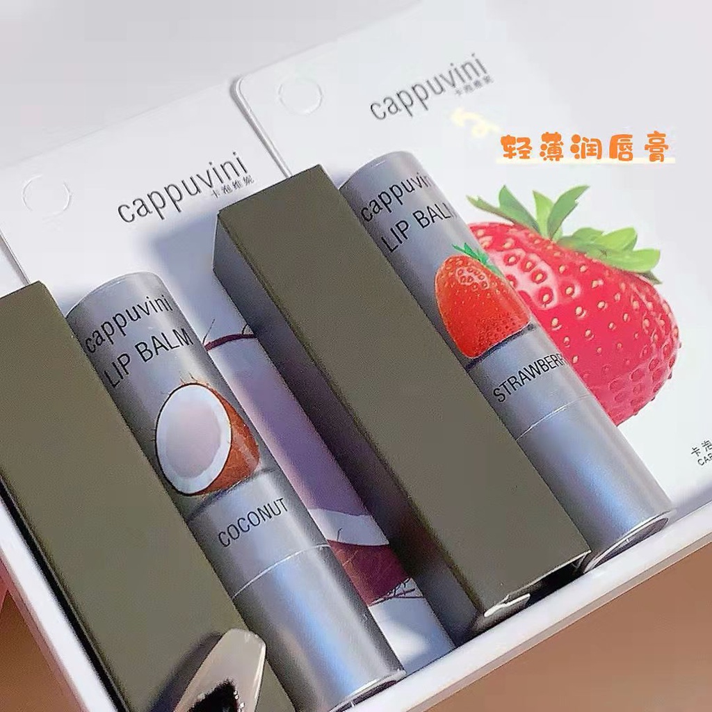 Cappuvini® Son Dưỡng Môi Hình Trái Cây Xinh Xắn