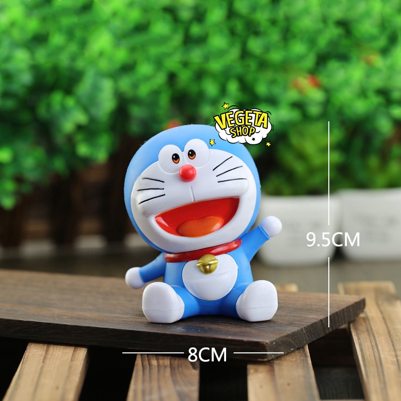 Mô hình Doraemon - Mô hình 2 tư thế Doremon ngồi và đứng vẫy tay - Cao 9~10cm