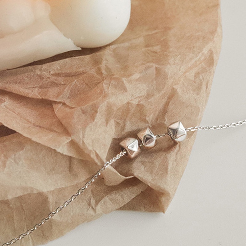 Vòng cổ Ngắn Mặt Vuông Đính Hạt Đơn Giản Cho Nữ